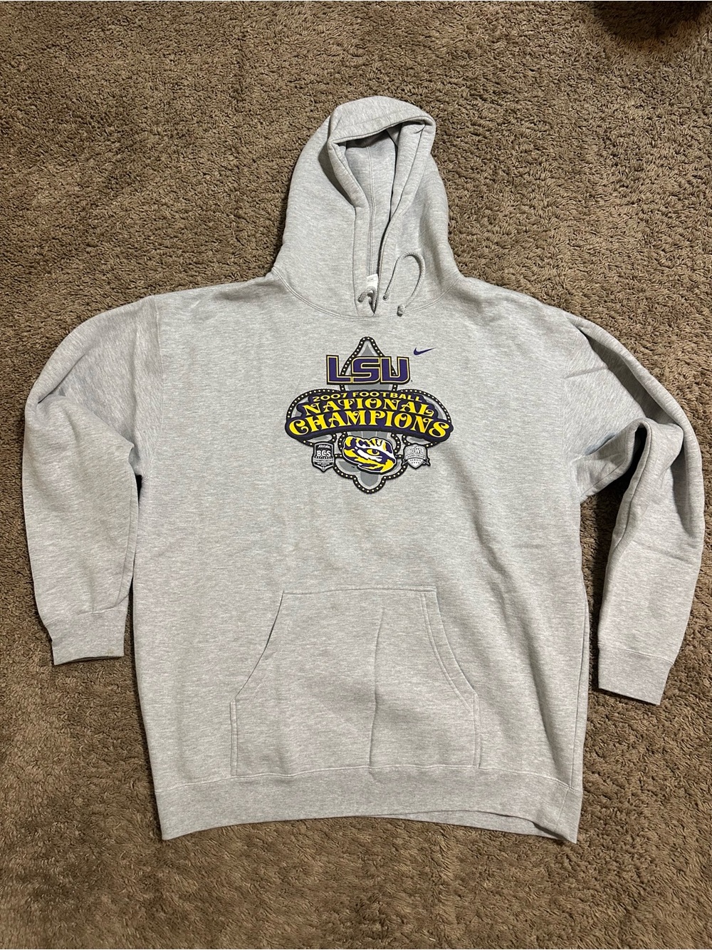 Vintage NCAA Nike LSU Tigers “national champions” 2007 size 2XL